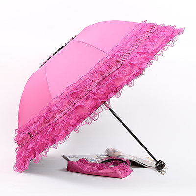 simanfei new arrival lace rain sun umbrella women fashion arched princess umbrellas female parasol creative gift parasol 5