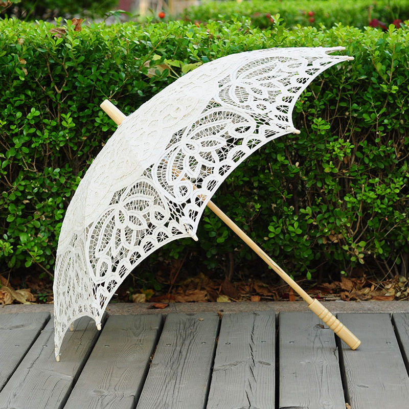 qunyingxiu handmade lace sunny umbrella process lace umbrella photography recital dance wedding decoration sun umbrella