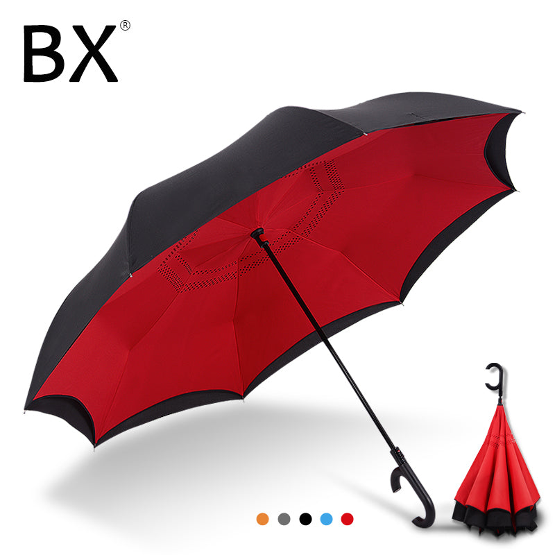 bachon reverse windproof umbrella,auto close double-layer inverted umbrella for men women car umbrella