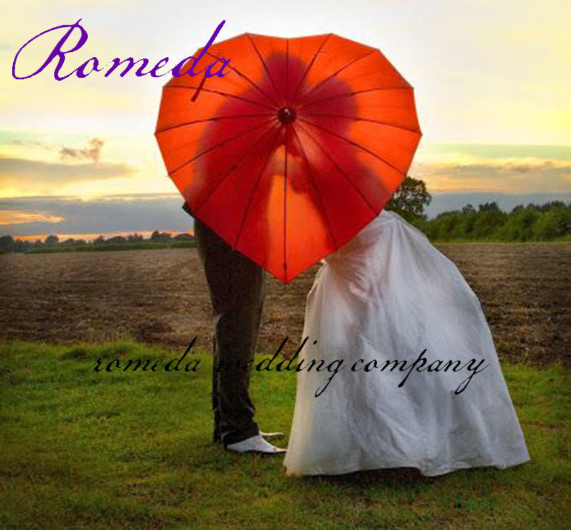 red heart umbrella best love gift for wedding and lovers anti-uv stick heart shape long-handle umbrella