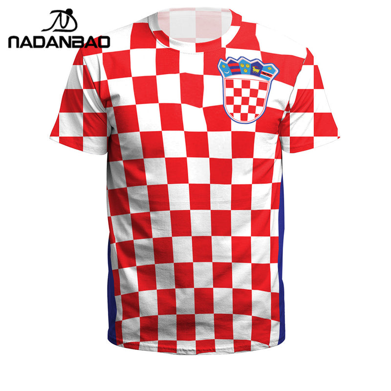 summer men/women croatia football jerseys sport tee tops 3d printing futebol soccer jersey fitness shirt