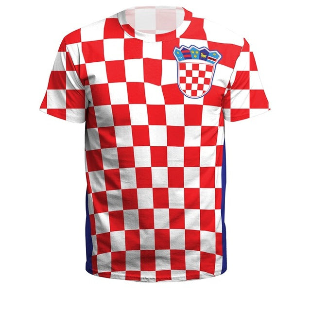 summer men/women croatia football jerseys sport tee tops 3d printing futebol soccer jersey fitness shirt