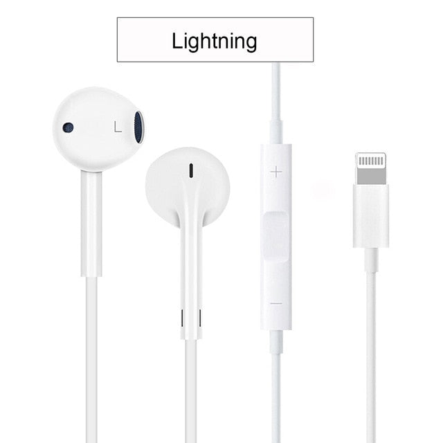 original apple earpods with 3.5mm plug & lightning in-ear earphone earbud deeper richer bass for iphone android smartphone earpods lighting / china