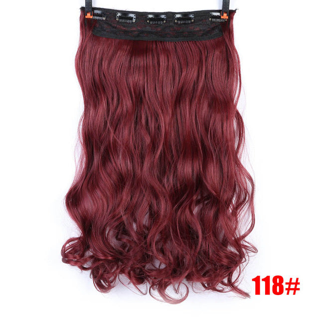 70cm 5 clip in hair extension heat resistant fake hairpieces long wavy hairstyles synthetic clip in on hair extensions