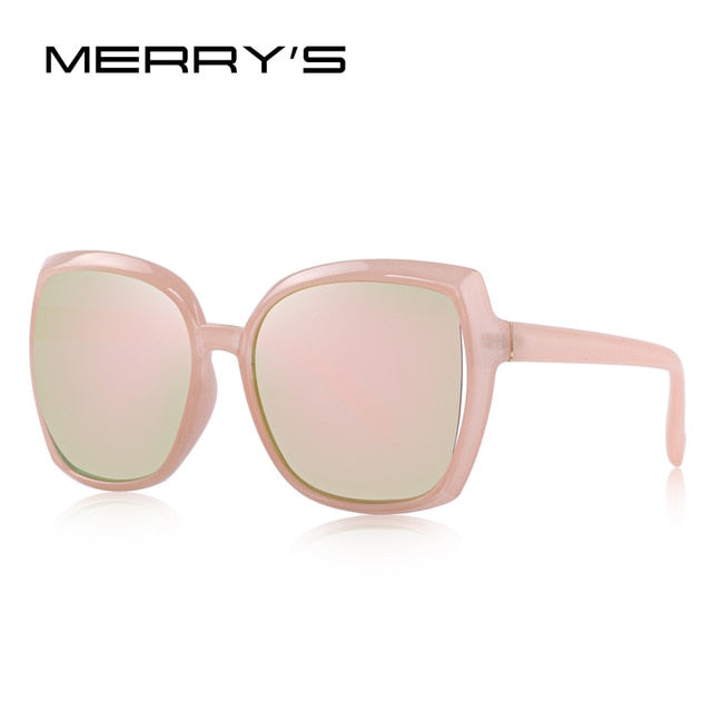 merry's design women fashion cat eye sunglasses lady polarized driving sun glasses 100% uv protection c02 pink
