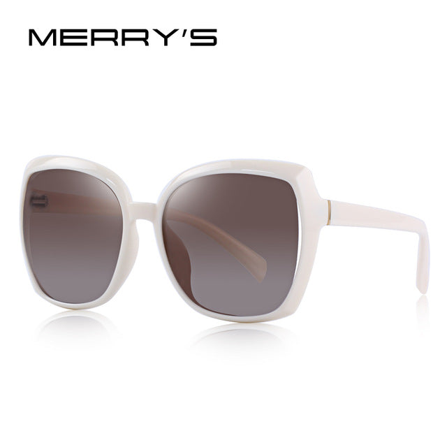 merry's design women fashion cat eye sunglasses lady polarized driving sun glasses 100% uv protection c05 brown