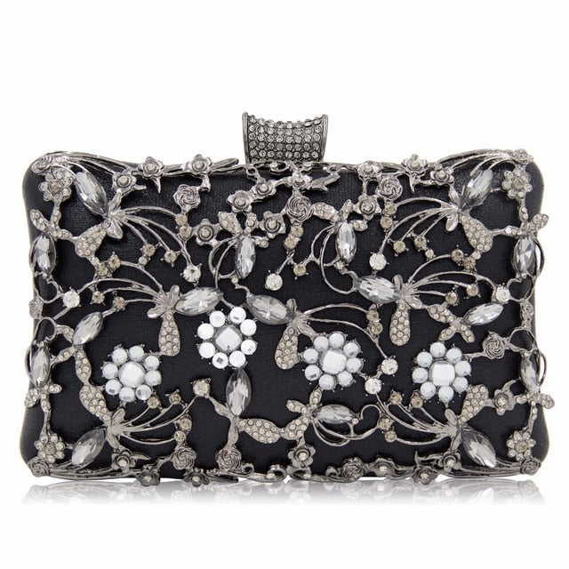 new box clutches women clutch purse top quality black / mini(max length<20cm)