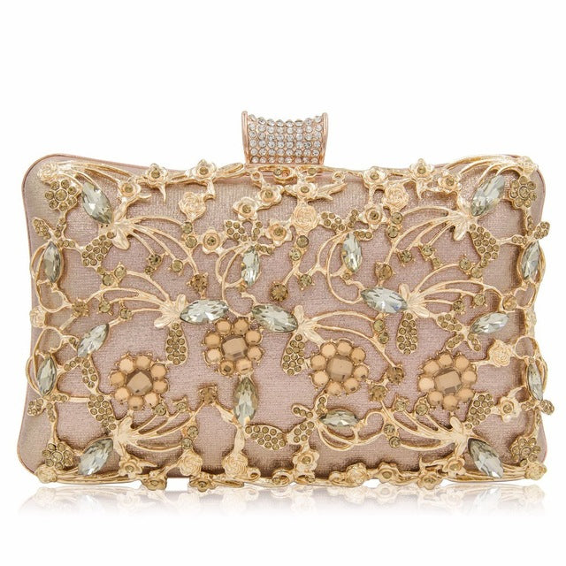 new box clutches women clutch purse top quality champagne / mini(max length<20cm)