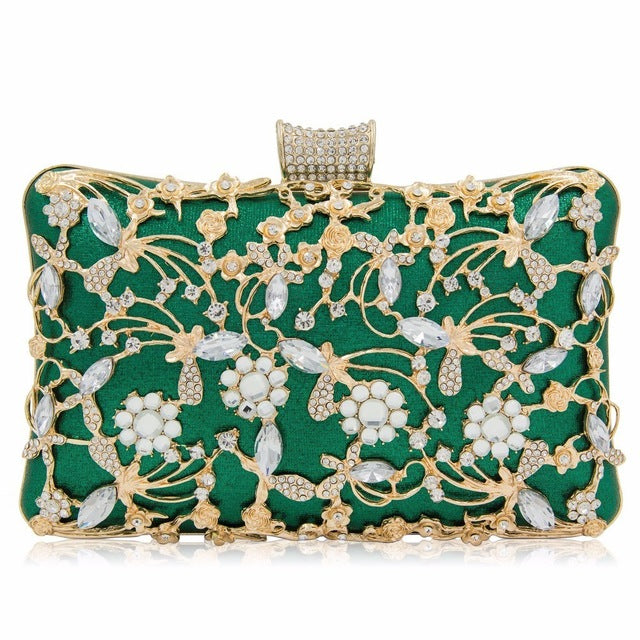 new box clutches women clutch purse top quality green / mini(max length<20cm)