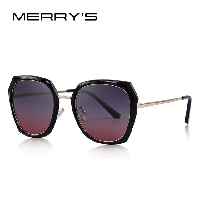 merry's design women brand designer sunglasses fashion polarized sun glasses metal temple 100% uv protection c03 puerple