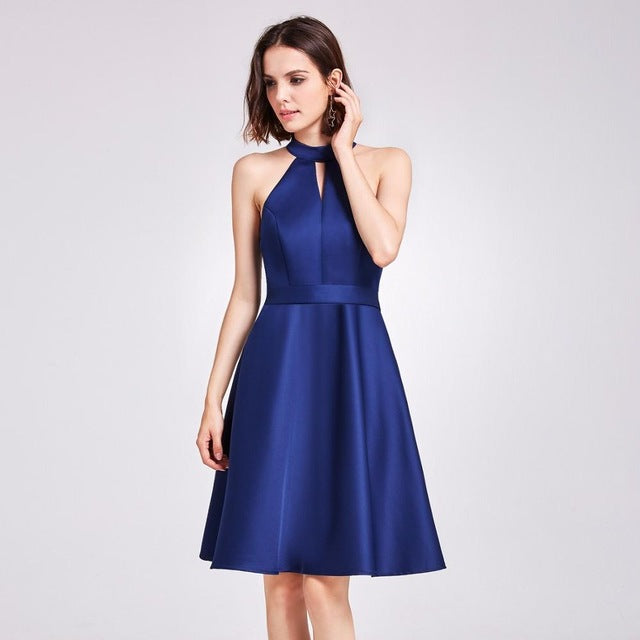 cocktail dresses ever pretty sleeveless high low above knee asymmetrical hem round neck cocktail wedding party dresses