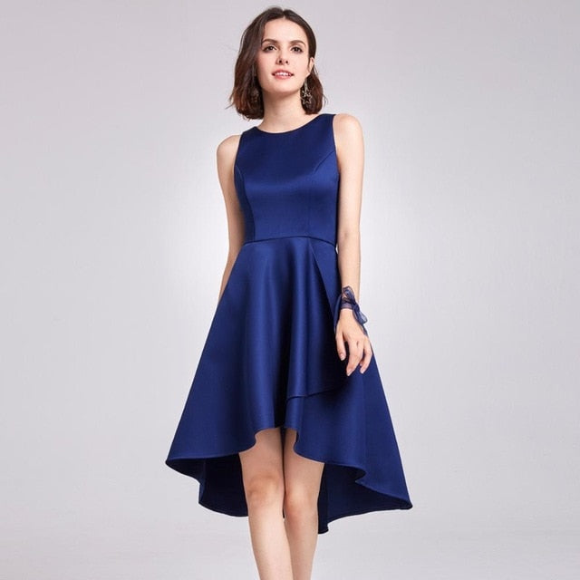 cocktail dresses ever pretty sleeveless high low above knee asymmetrical hem round neck cocktail wedding party dresses