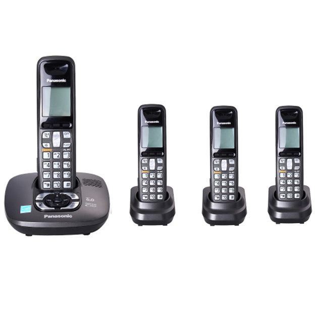 digital cordless phone with answer machine handfree voice mail backlit lcd fixed wireless telephone for office home bussiness four handsets