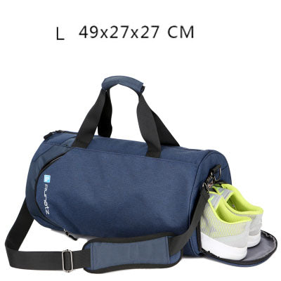 gym bags sport men basketball bag dry wet bags sporttas women fitness tas for men sports yoga nylon handbags shoulder blue  large