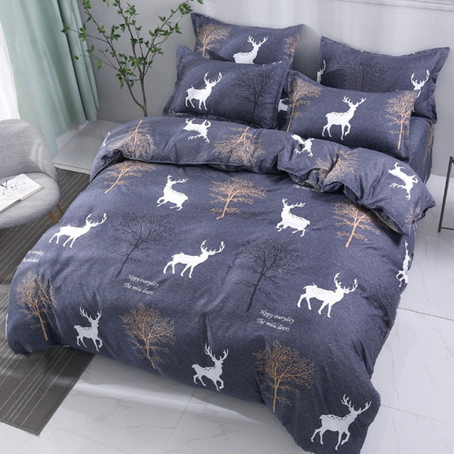 duvet cover sheet pillow case lovely kitty bedding set