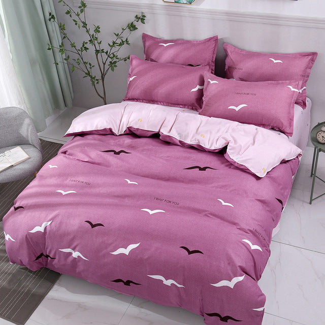 duvet cover sheet pillow case lovely kitty bedding set