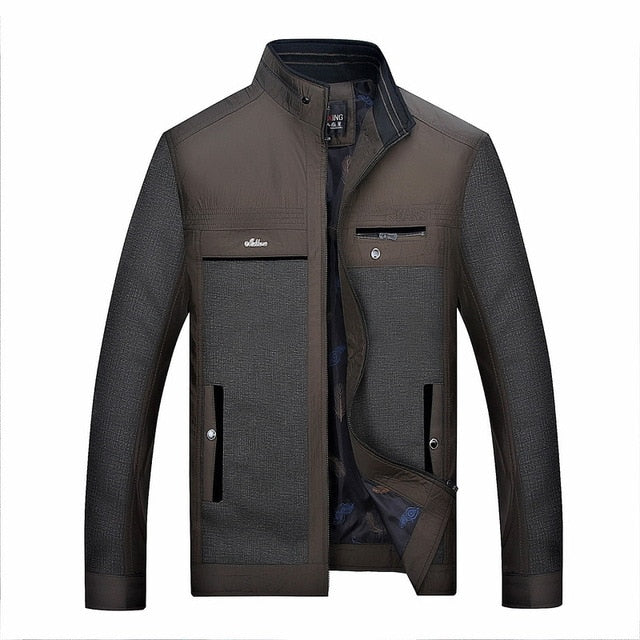 brand mens jacket spring autumn fashion stand collar