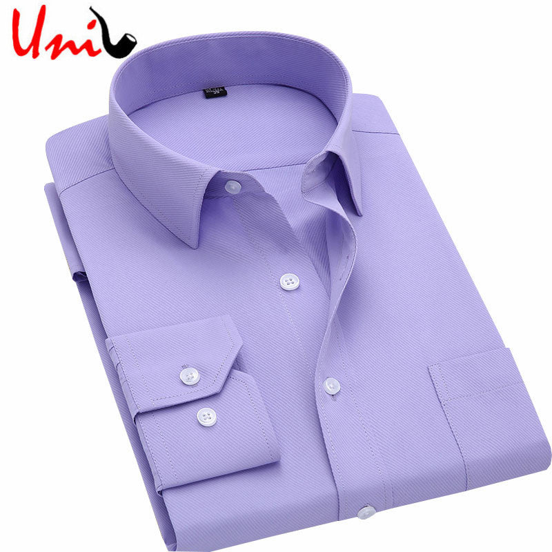long sleeve slim men dress shirt brand new fashion designer high quality solid male clothing fit business shirts