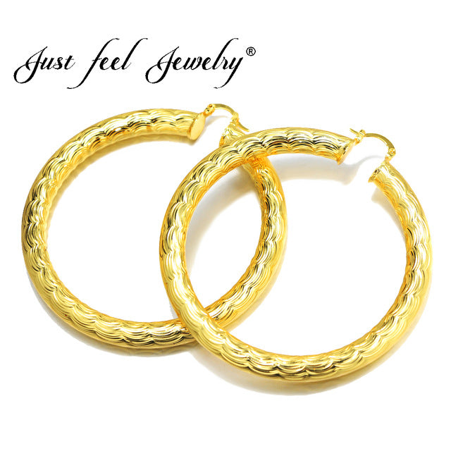 luxury india african big hoop earrings gold color & brass copper earring default title