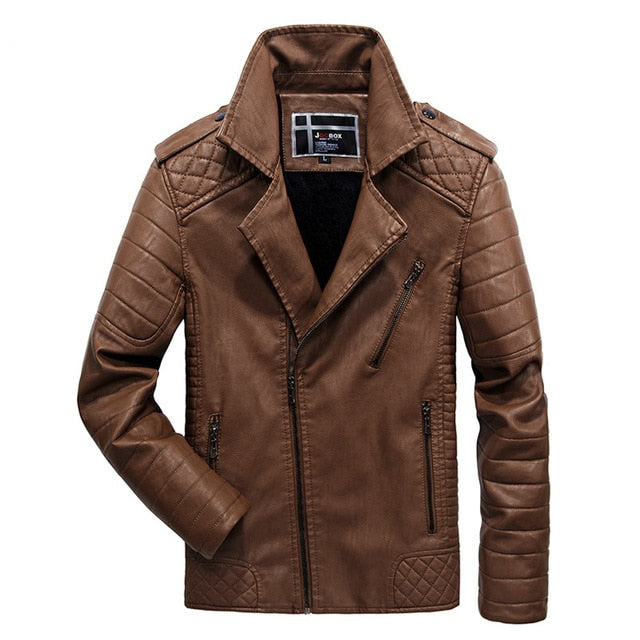 pu faux leather jacket male new winter jackets