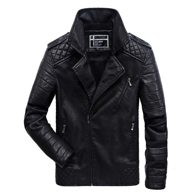 pu faux leather jacket male new winter jackets