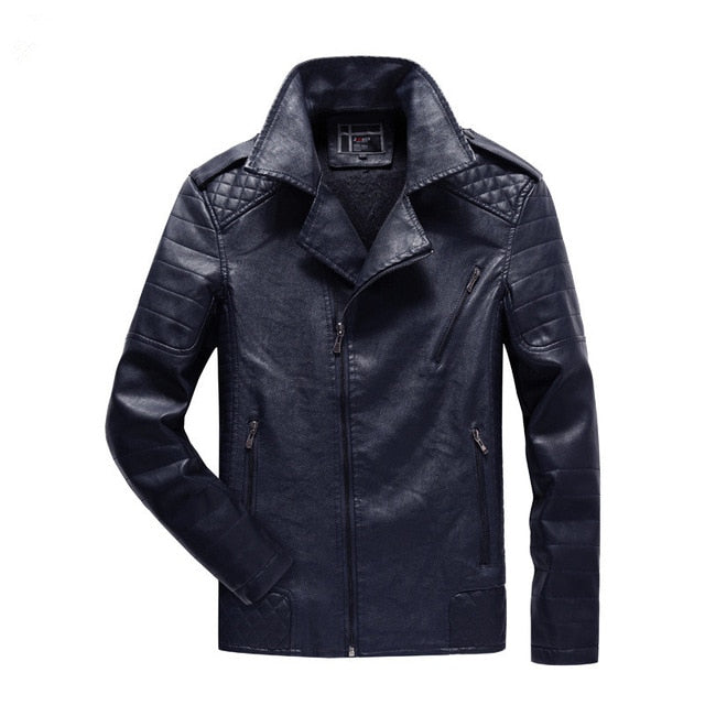 pu faux leather jacket male new winter jackets