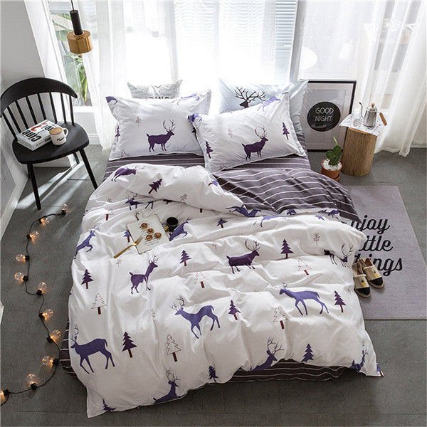 unicorn bedding set cartoon print for kids