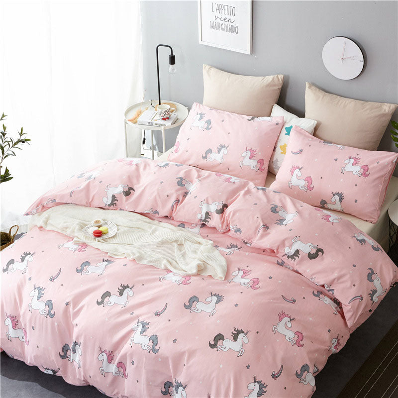 embroidered unicorn bedding sets