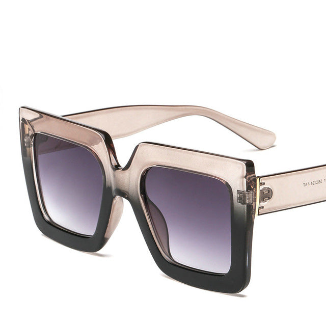 square sunglasses women brand designer clear lenses gary