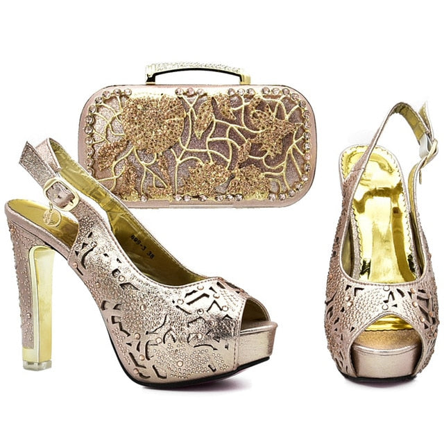 fashion shoes and bag sets for women