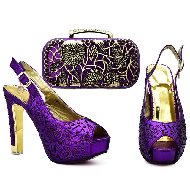 fashion shoes and bag sets for women