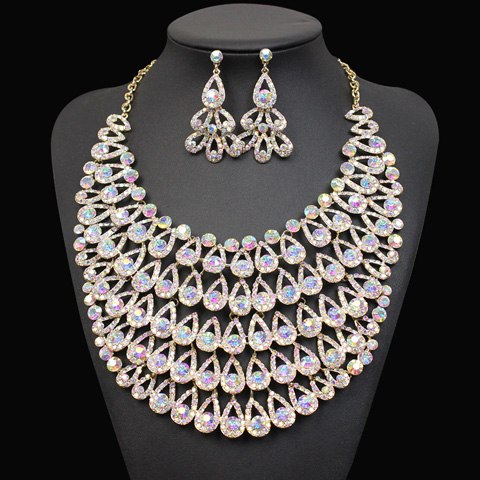 gorgeous bridal jewelry sets for women gold-color