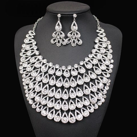 gorgeous bridal jewelry sets for women platinum plated