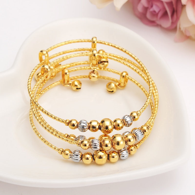 dubai charm bracelet for women gold silver beads