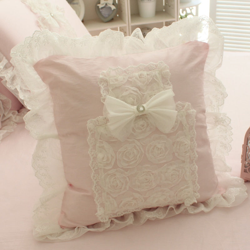 princess lovely perfume & lace style cushion cover