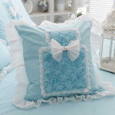 princess lovely perfume & lace style cushion cover 1