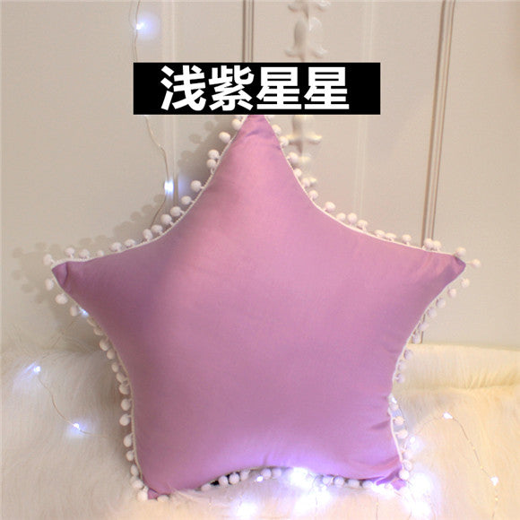 candy purple 100% cotton luxury model room decor pillows