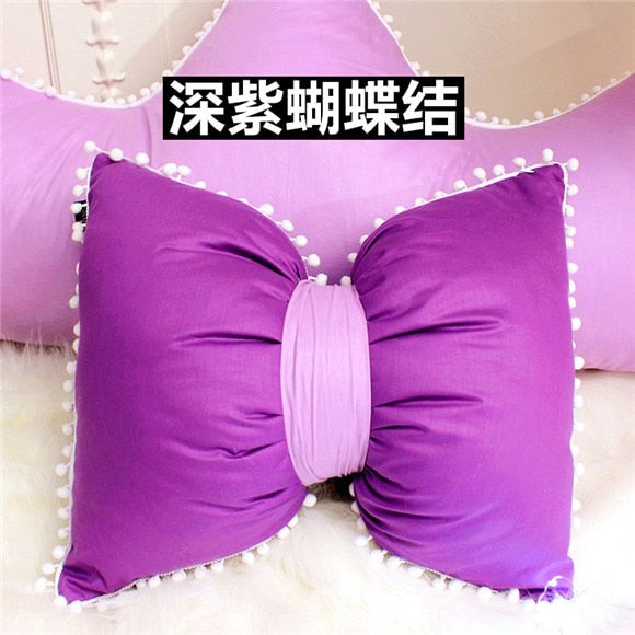 candy purple 100% cotton luxury model room decor pillows