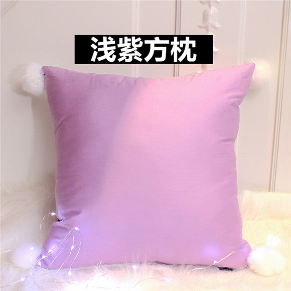 candy purple 100% cotton luxury model room decor pillows