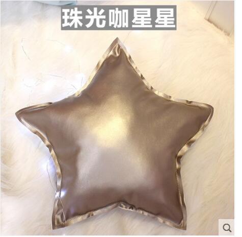 love star pillow cushion core pu imitation leather 50x53cm 3