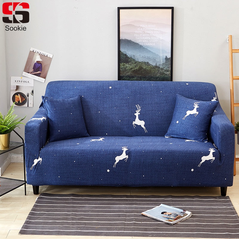 elastic slipcover cartoon deer sofa cover