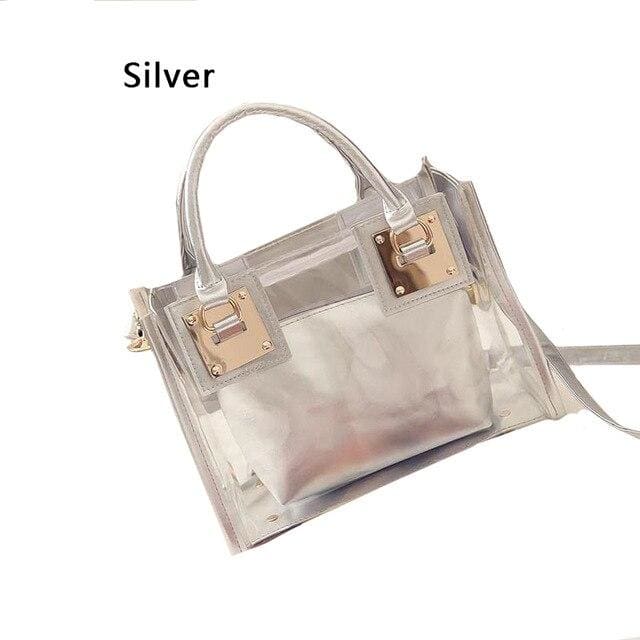 pvc jelly small shoulder transparent handbags s