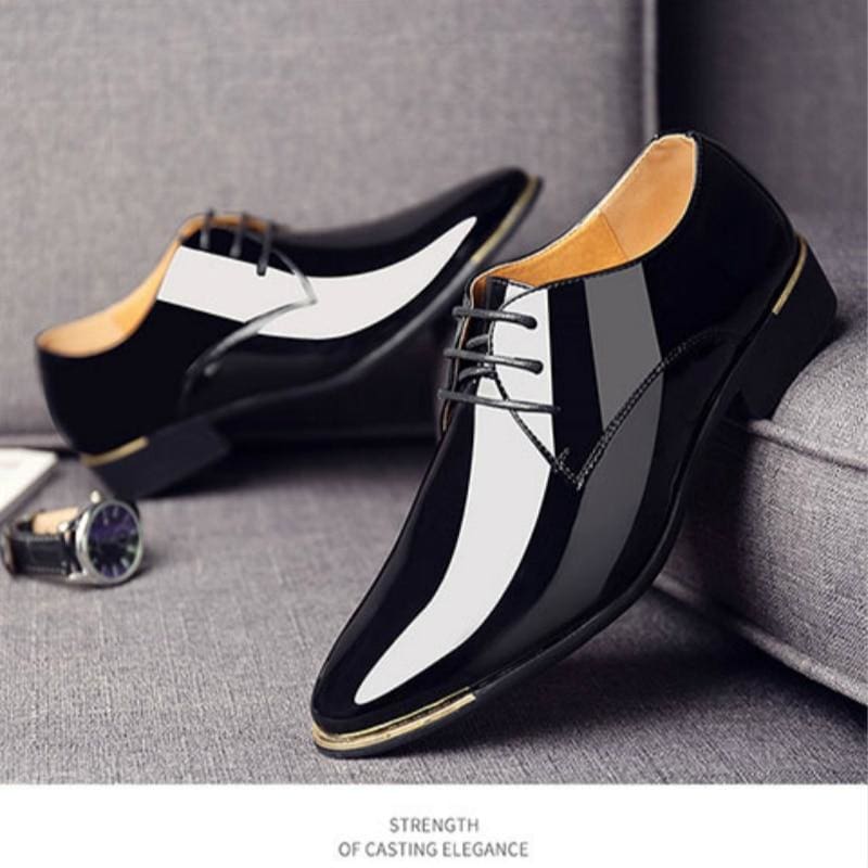 quality patent soft leather man shoes shoes