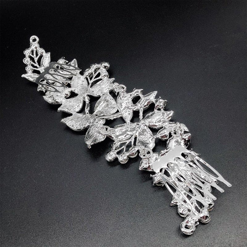 rhinestone crystal big wedding tiara brides hair accessories