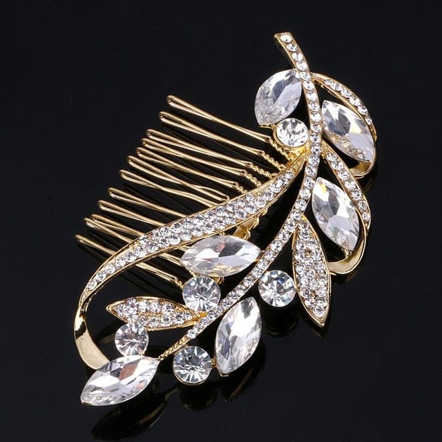 rhinestone crystal floral wedding tiara hair jewelry 0067h01 / clear