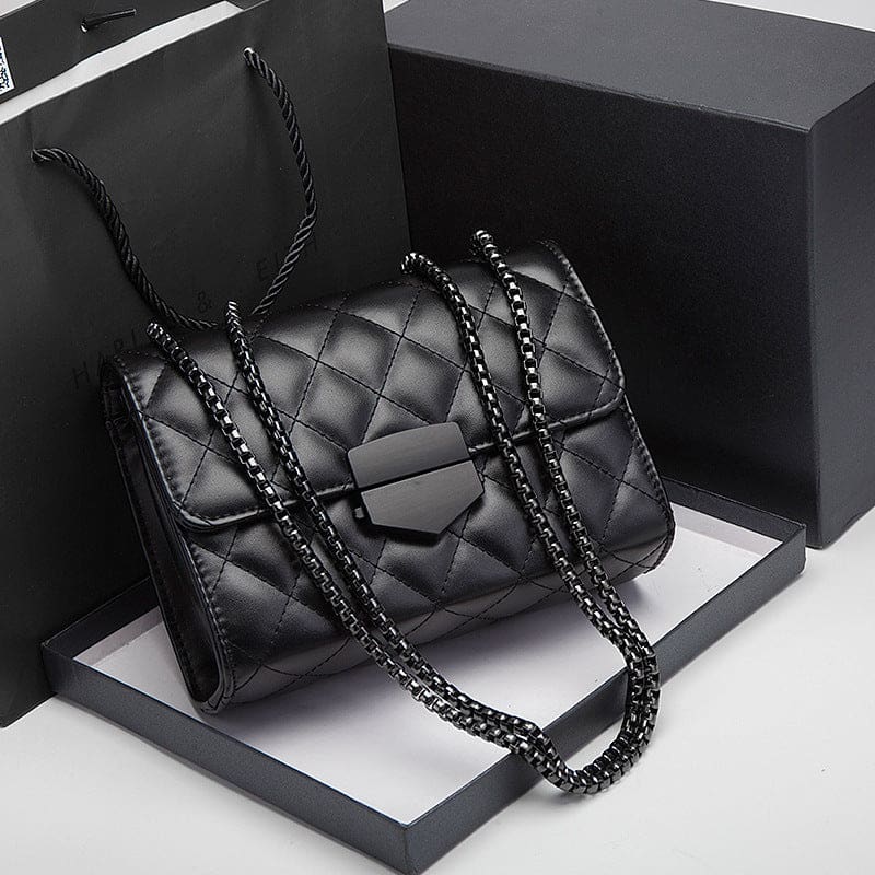 Rhombus Chain Pu Leather Crossbody Luxury Handbags HANDBAGS