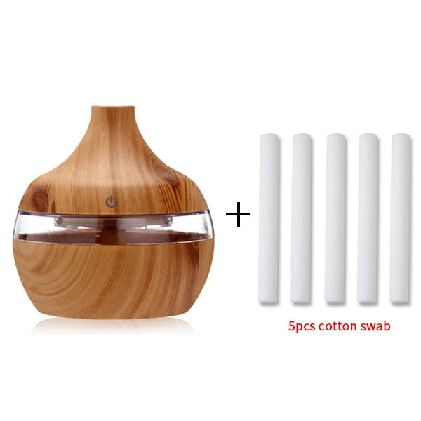 electric humidifier essential aroma oil diffuser with led light