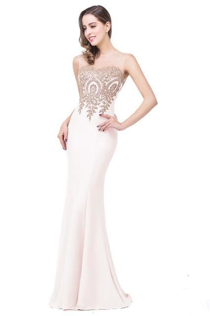 sexy backless mermaid evening gown