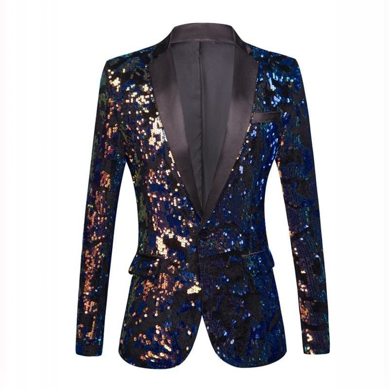 shawl lapel sequins party blazer for men