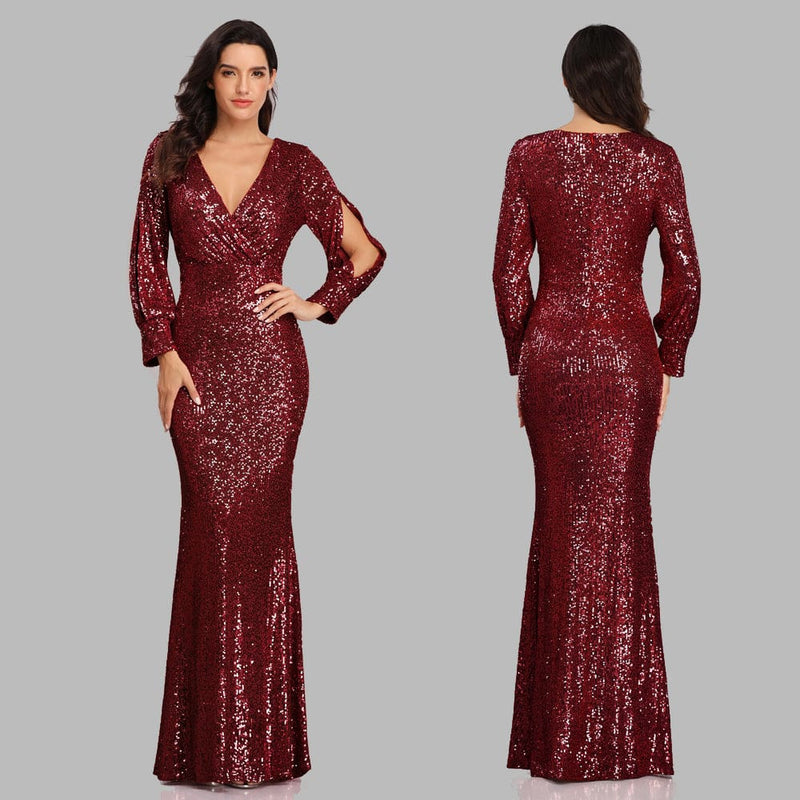 shine sequin sparkle elegant women party gowns